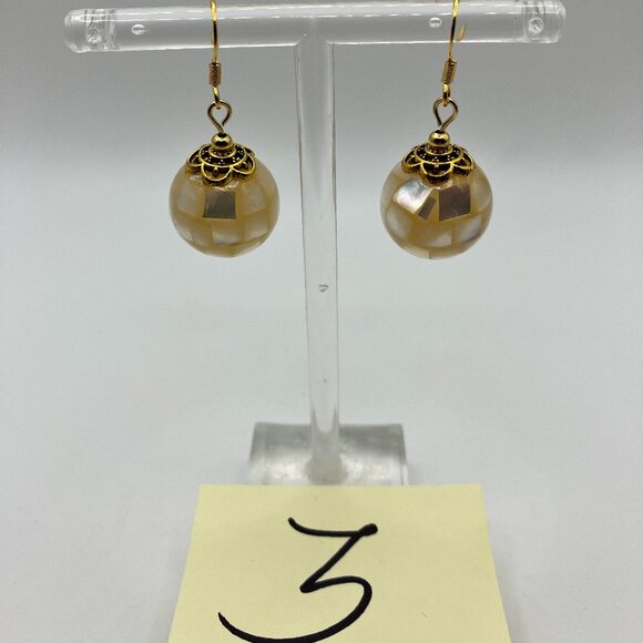 Gorgeous 16mm Mother of Pearl Earrings made with 316 Stainless Steel Hypo Hooks - Picture 7 of 15